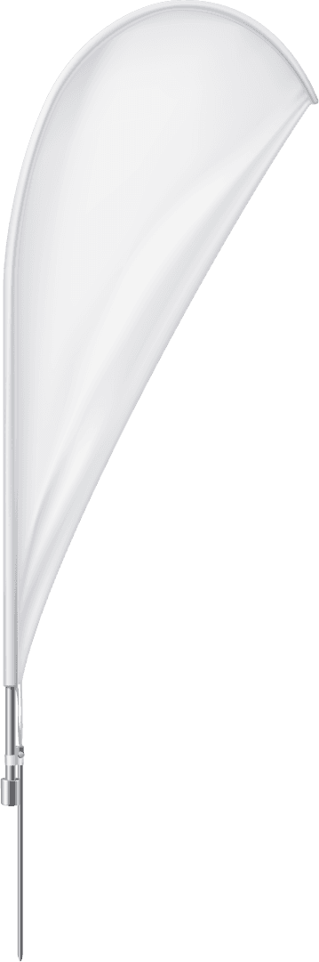 blank white flags banners realistic set