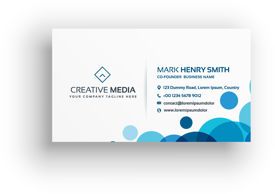 blue abstract business stationery set for modern and professional branding needs