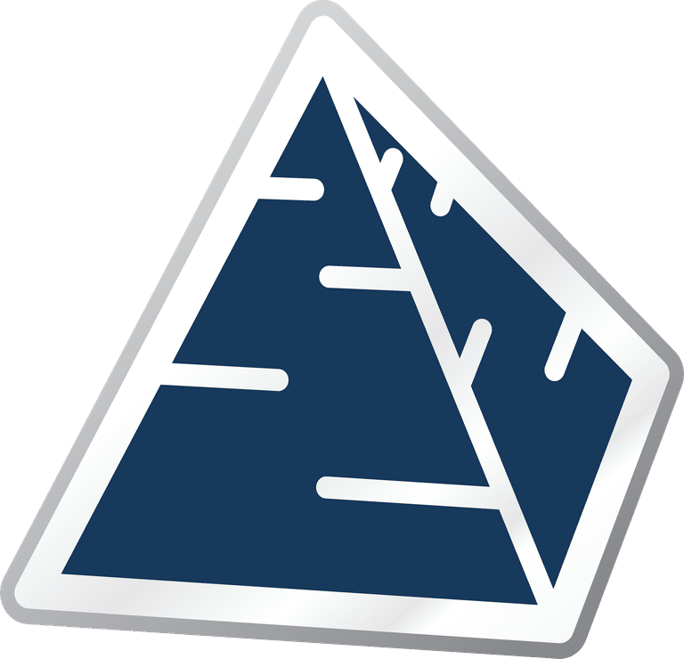 sleek blue cartoon icon vector representing a stylized mountain for outdoor adventure themes