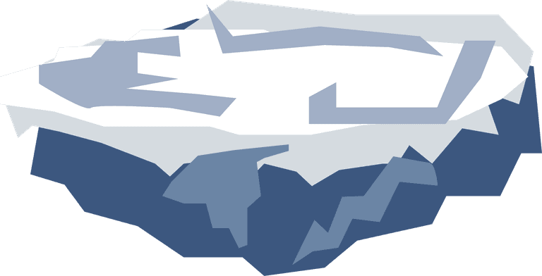 blue iceberg symbol of climate change and innovation