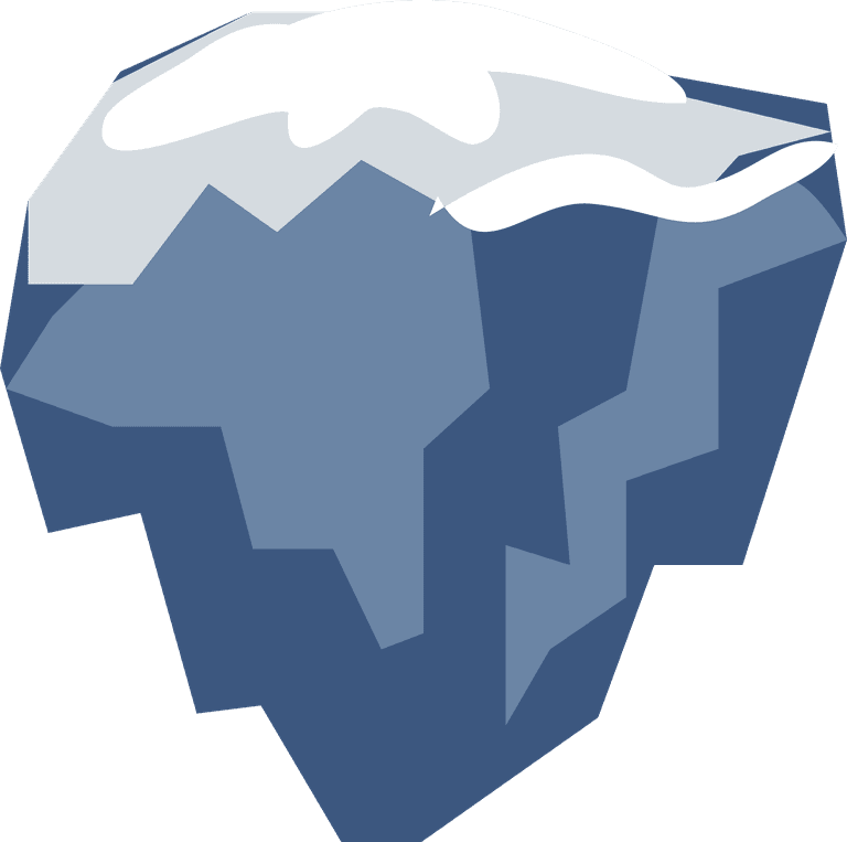 blue iceberg symbol of climate change and innovation