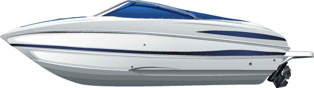 boat and ship on white background