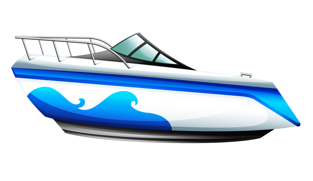 boat and ship on white background