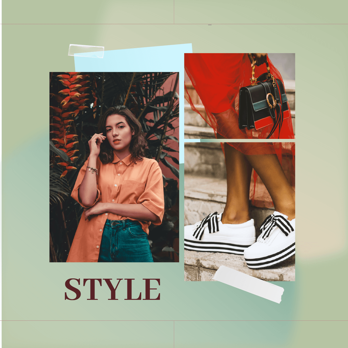 bold colorful soul fashion collection instagram post template
