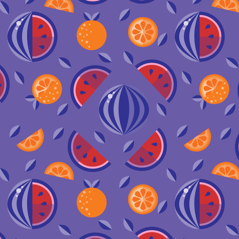 bold and purple watermelon fruit pattern