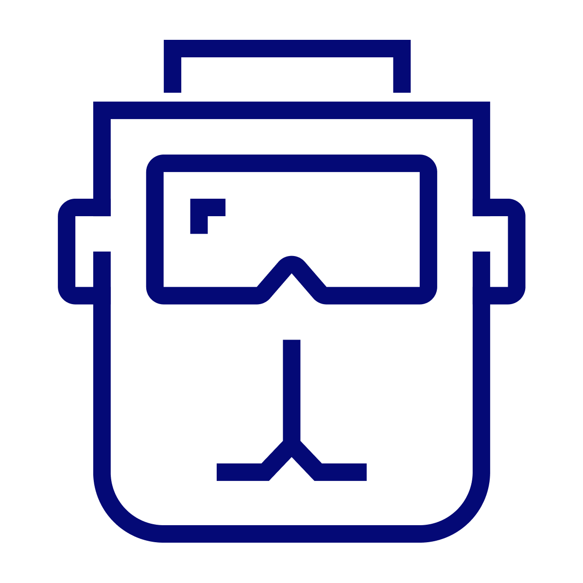 bold line art welding mask protective icon