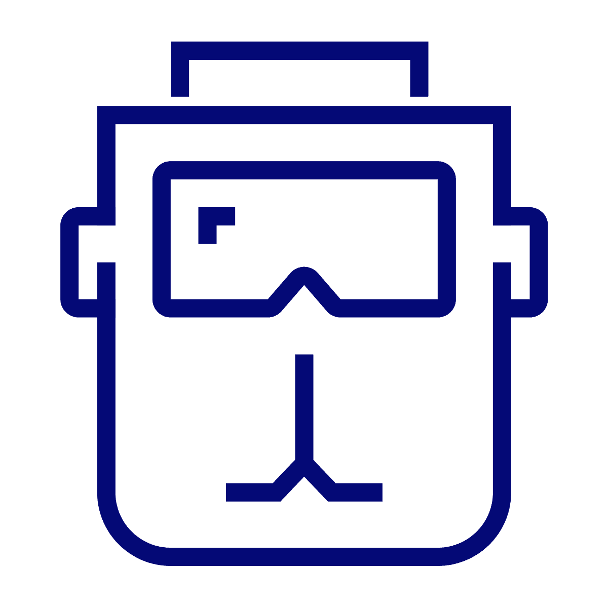 bold line art welding mask protective icon