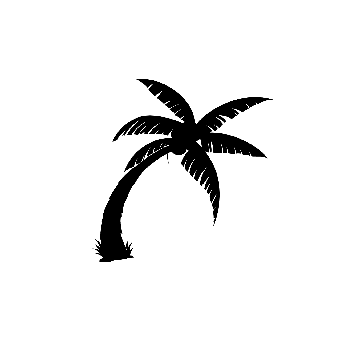 bold palm tree silhouette perfect for summer parties and tropical-themed events