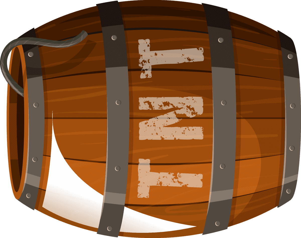 bombs and explosive objects illustration featuring a rustic barrel marked TNT for various applications