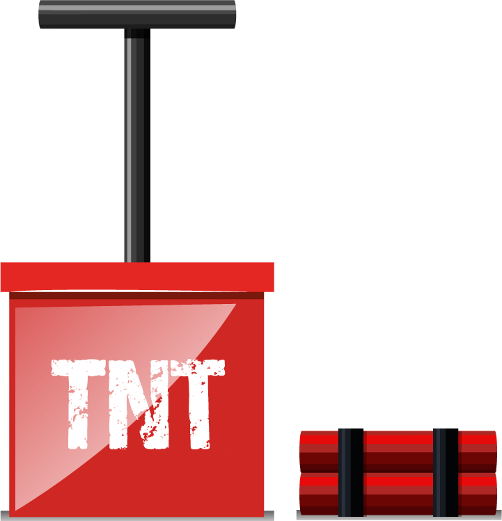 bombs and explosive objects illustration featuring tnt and dynamite for action games and themed projects