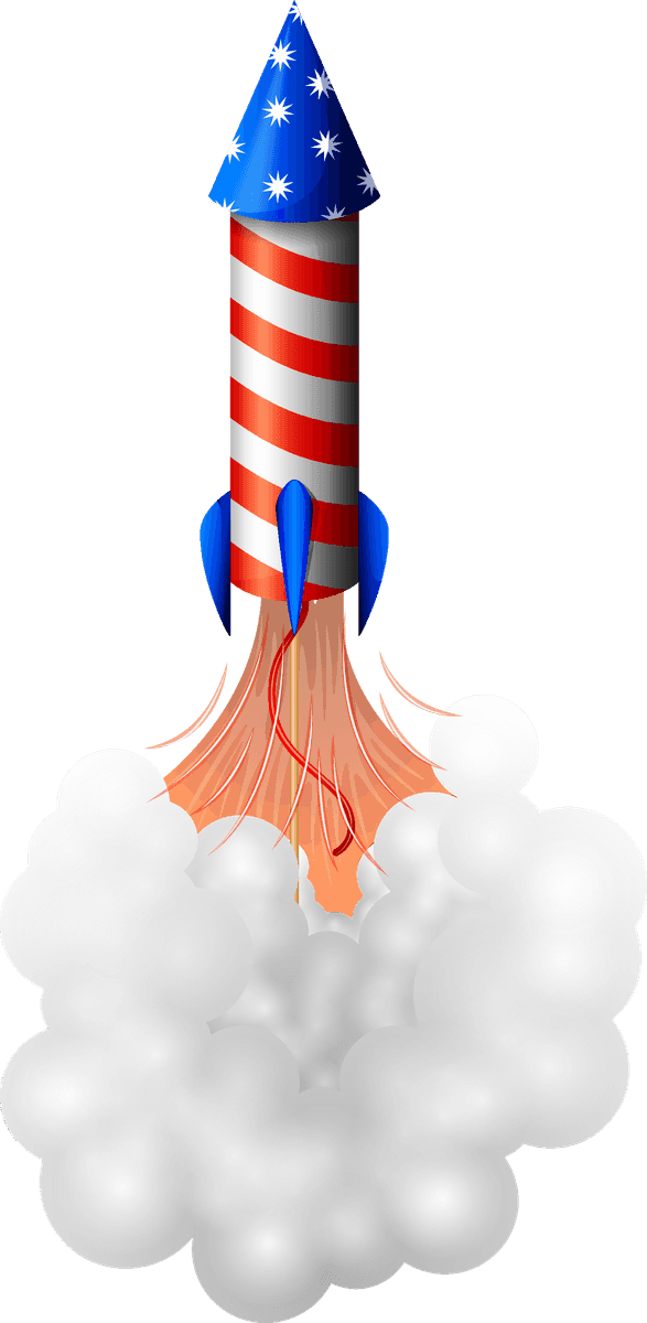 bombs and explosive objects illustration of an exciting rocket in vibrant colors