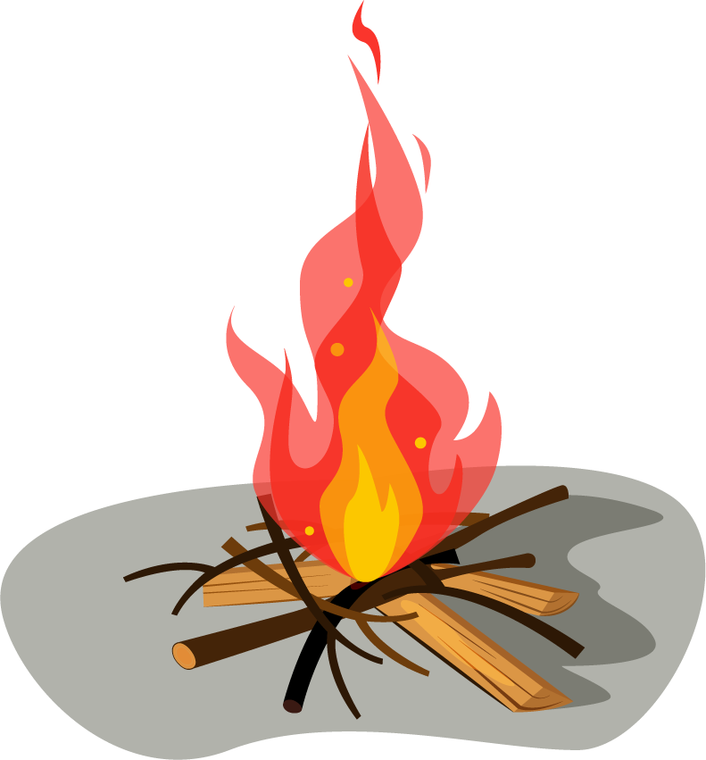 bonfire fire firewood illustration for cozy outdoor gatherings and camping