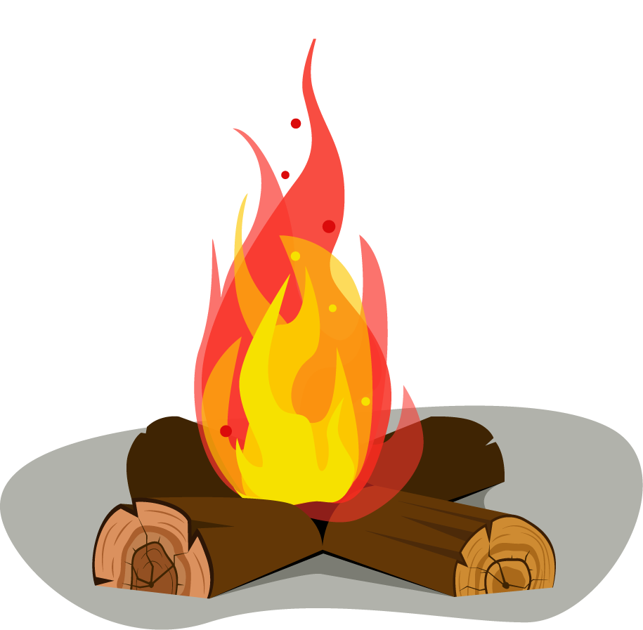 bonfire fire firewood illustration with vibrant flames perfect for outdoor activities