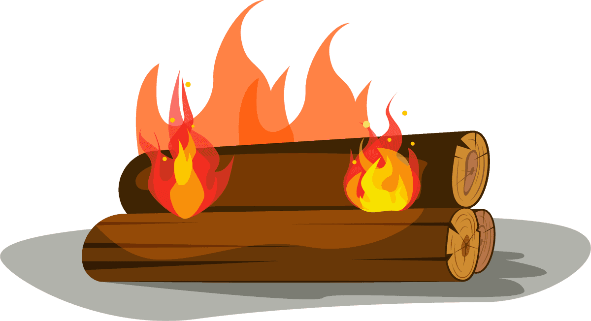 bonfire fire firewood illustration with vibrant flames for cozy outdoor gatherings