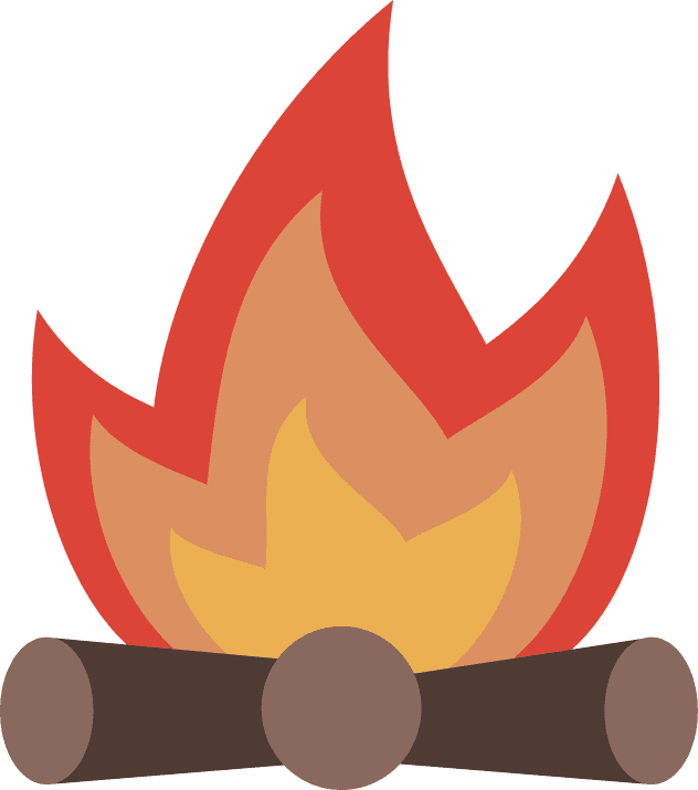 bonfire hiking concept flat illustration for outdoor adventures and camping activities