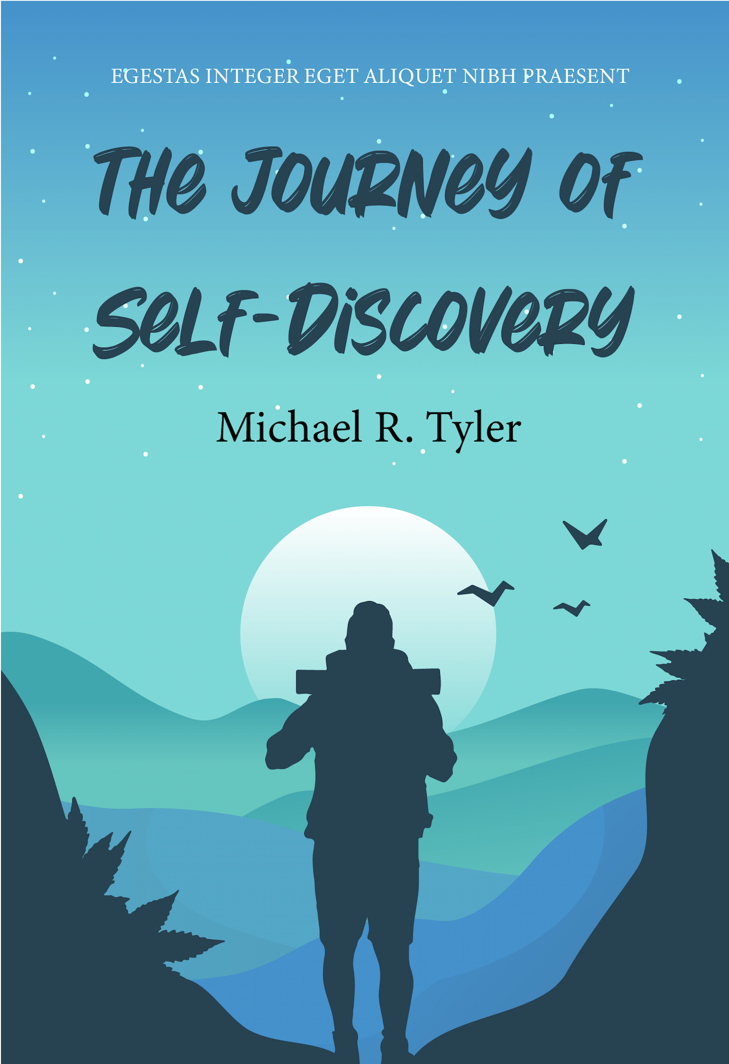 inspirational book covers with journey themes for personal development illustrated in minimalist style