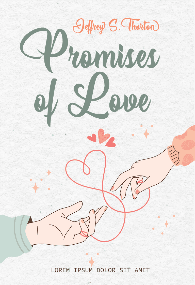 classic romance novel cover with text overlay and flourish