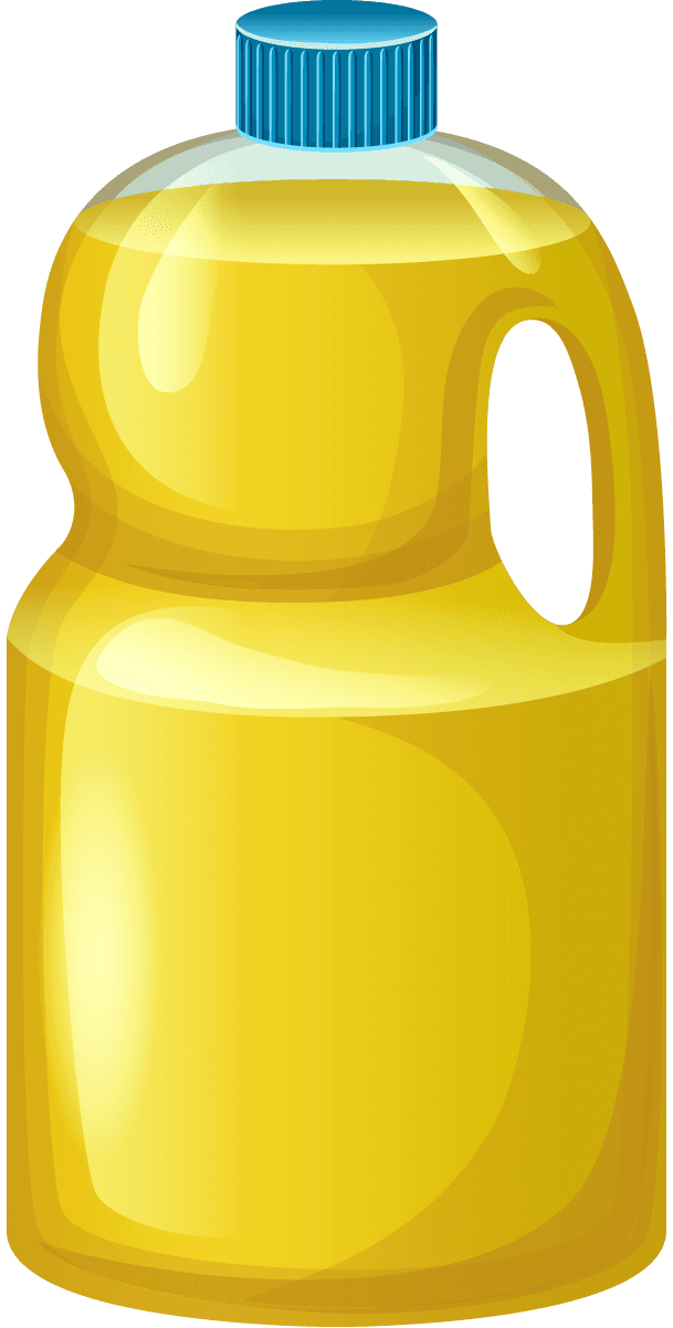 bottles with vegetable oils