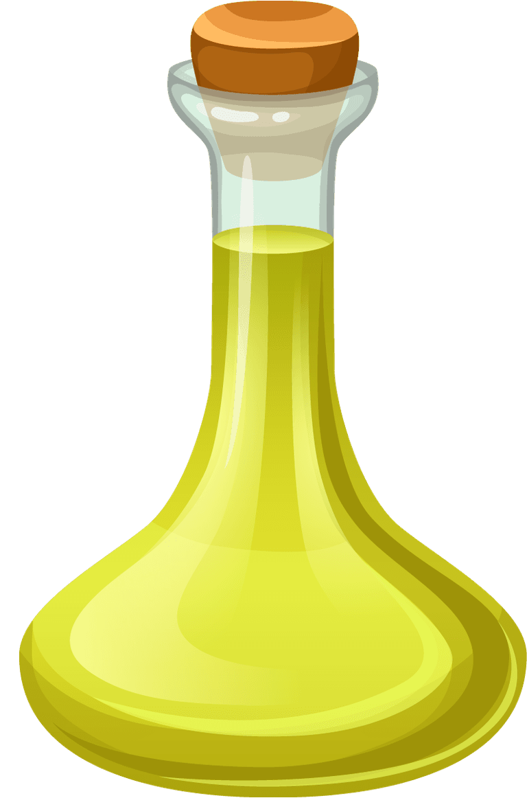 bottles with vegetable oils for culinary use in kitchens and restaurants