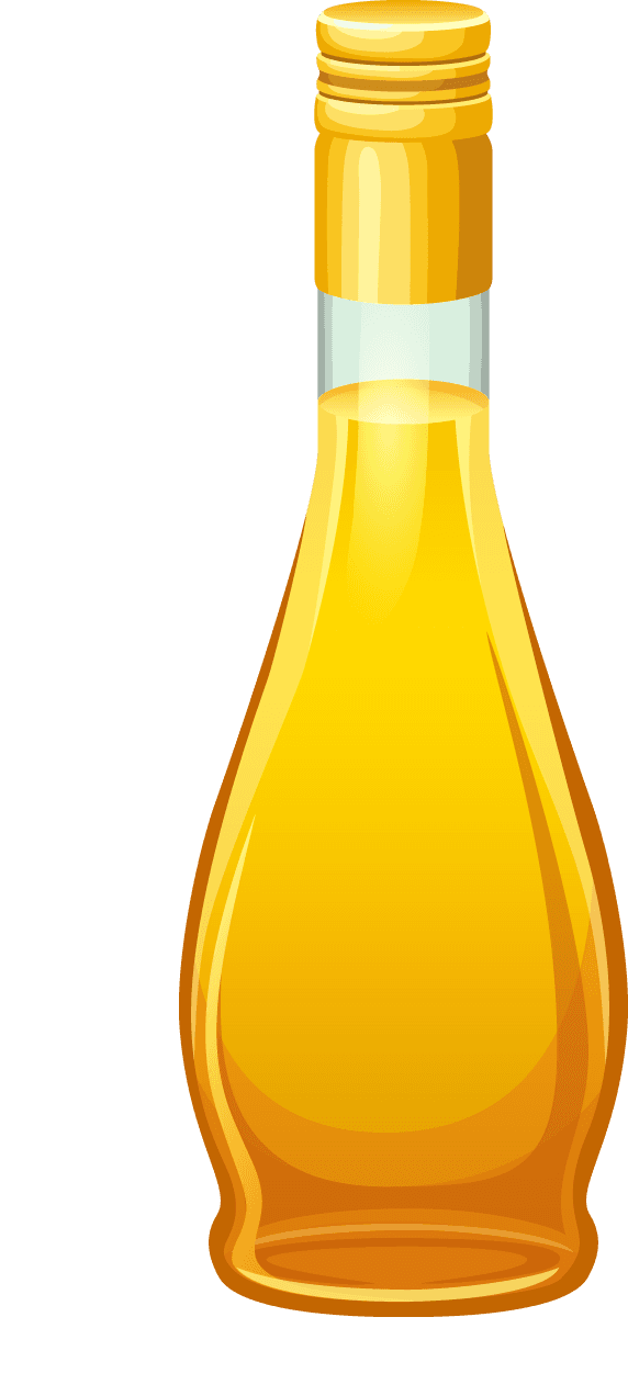 bottles with vegetable oils for healthy cooking and gourmet recipes in vibrant style