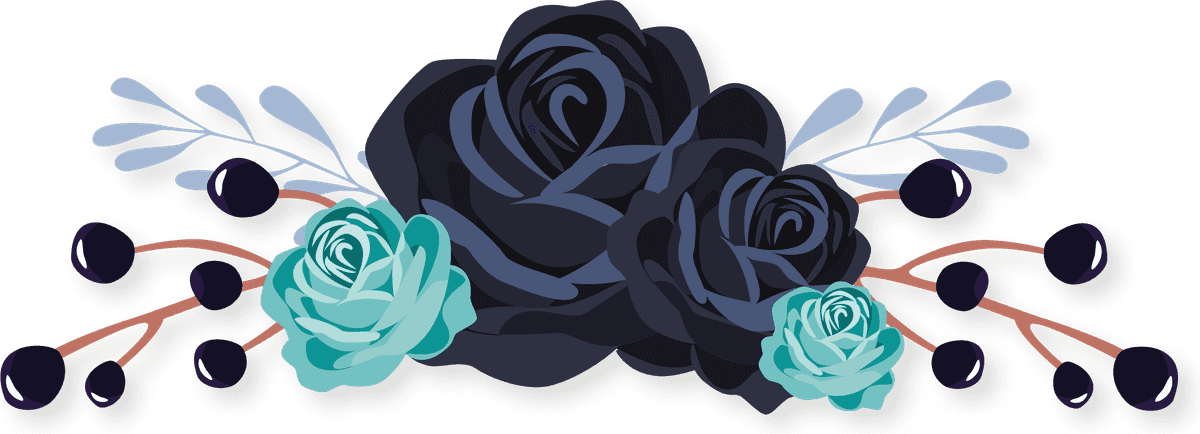 bouquet differents flowers and leaves with elegant dark and light roses