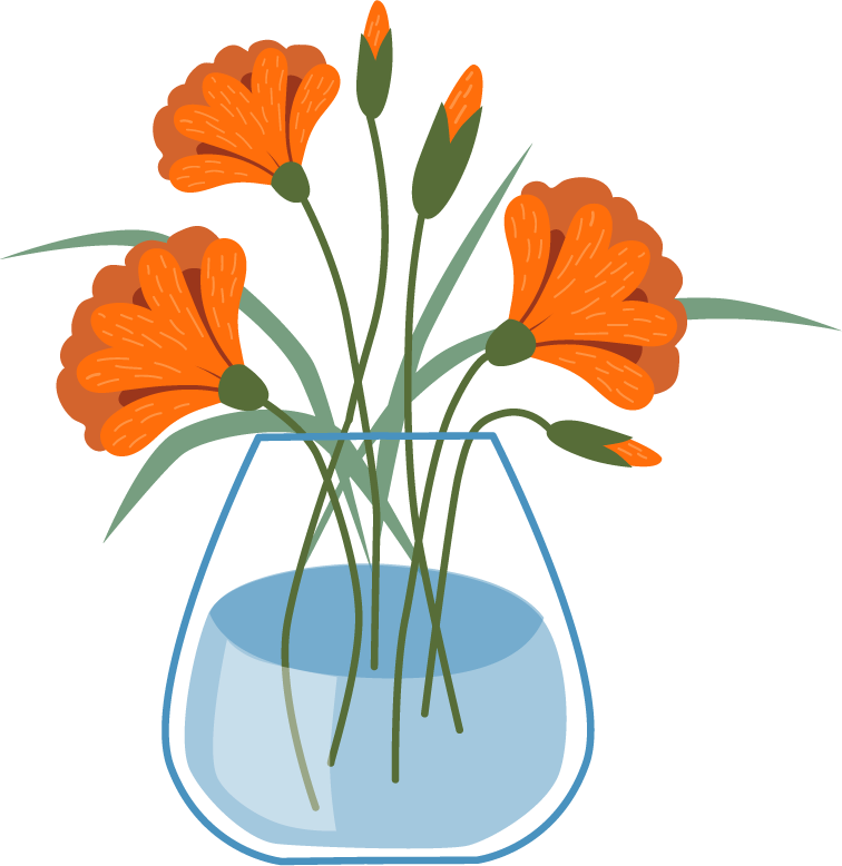 bouquet of flowers,flowers in vase,flower arrangements illustration