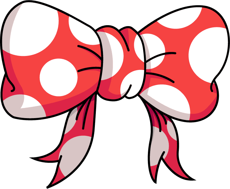 bow red objects icons handdrawn sketch