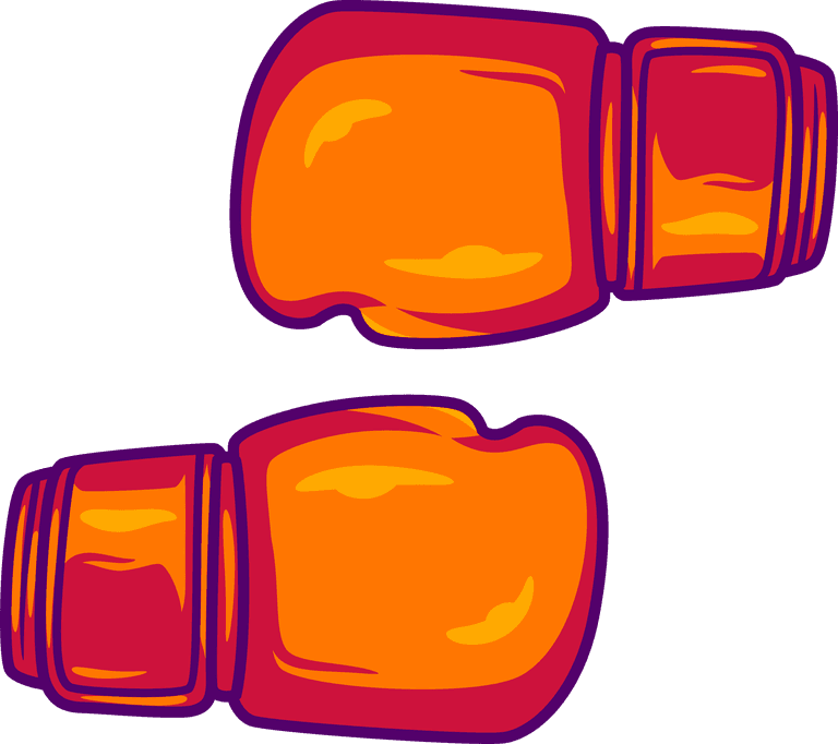 boxing equipment tools vector featuring colorful padded gloves for training and fitness enthusiasts