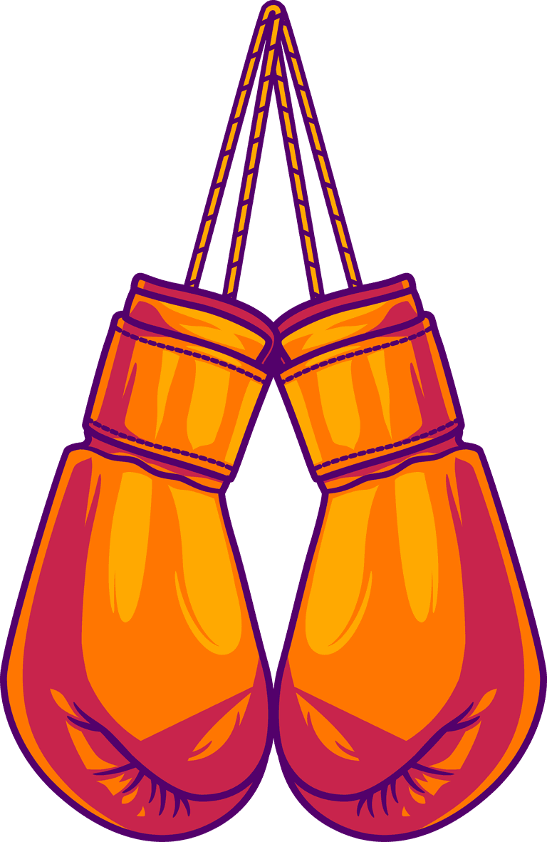 boxing equipment tools vector featuring vibrant gloves for training and competition