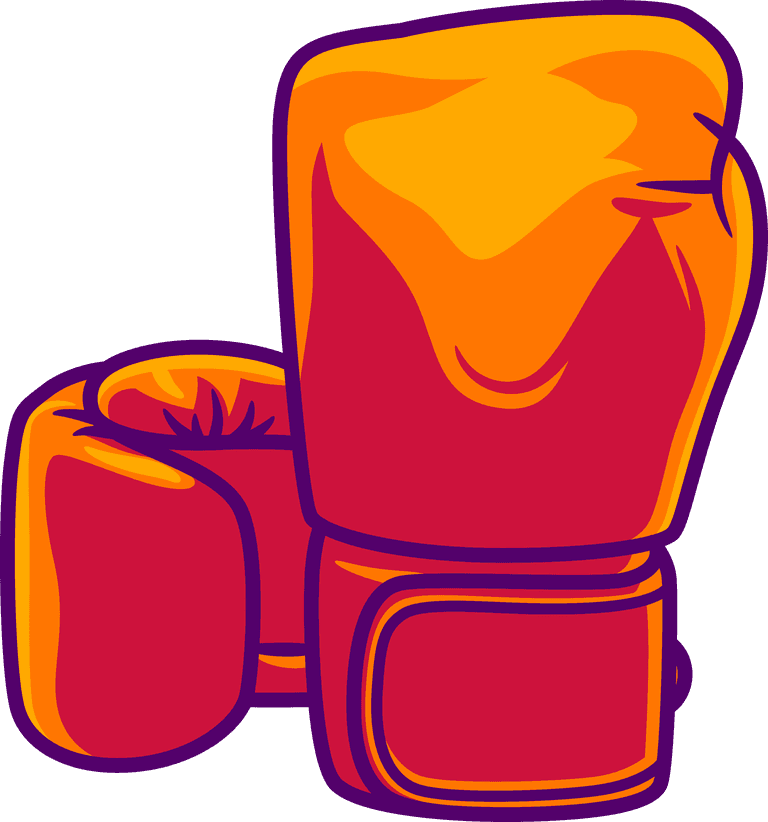 boxing equipment tools vector featuring vibrant colors and modern style for fitness enthusiasts