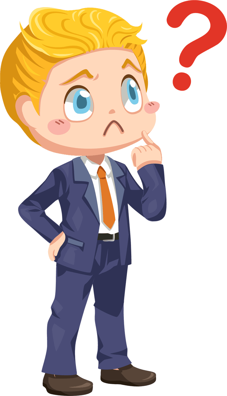 boy wearing a vest businessman present project meeting room with charts cartoon character