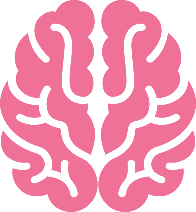 brain icon decorative brain icons colorful flat shapes
