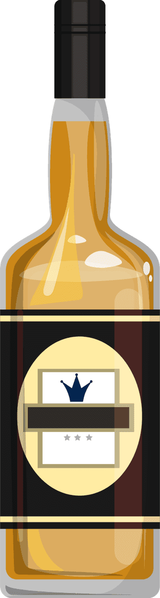 brandy bottles icons colored flat sketch