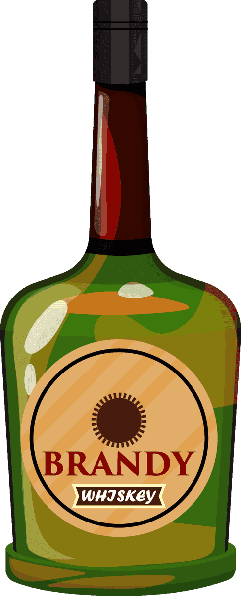 brandy bottles icons colored flat sketch