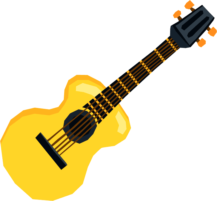 brazil carnival isolated icon featuring a bright yellow guitar perfect for festive celebrations