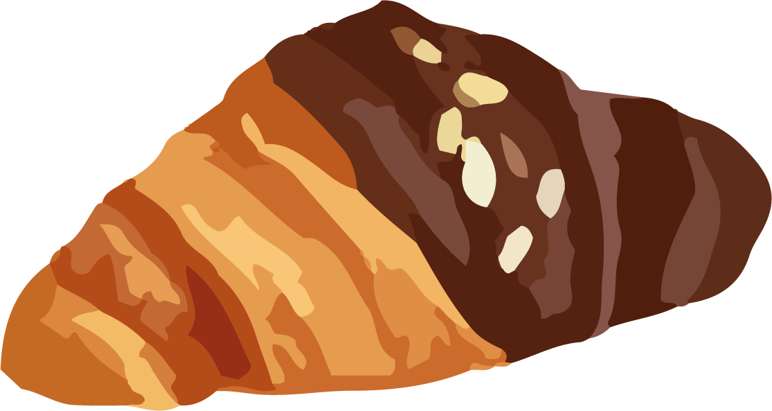 bread art drawing with watercolor vector
