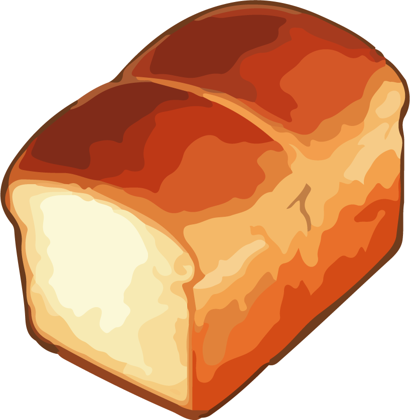 bread art drawing with watercolor vector