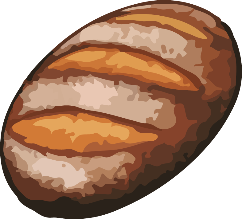 bread art drawing with watercolor vector