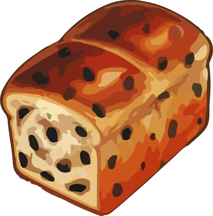 bread art drawing with watercolor vector