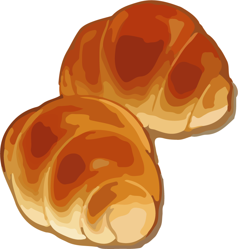 bread art drawing with watercolor vector