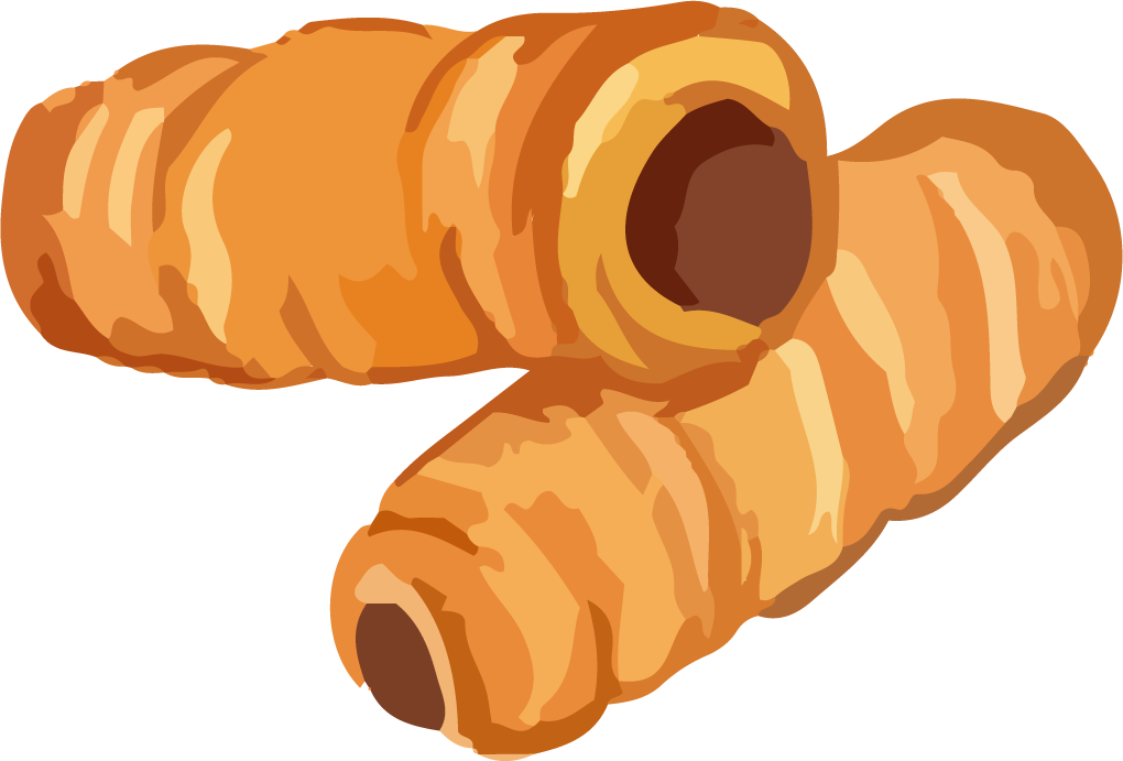 bread art drawing with watercolor vector