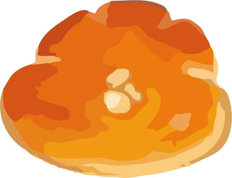 bread art drawing with watercolor vector