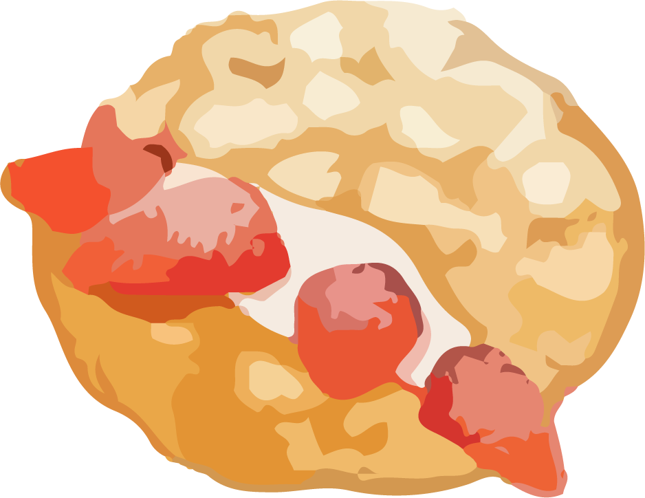 bread art drawing with watercolor vector