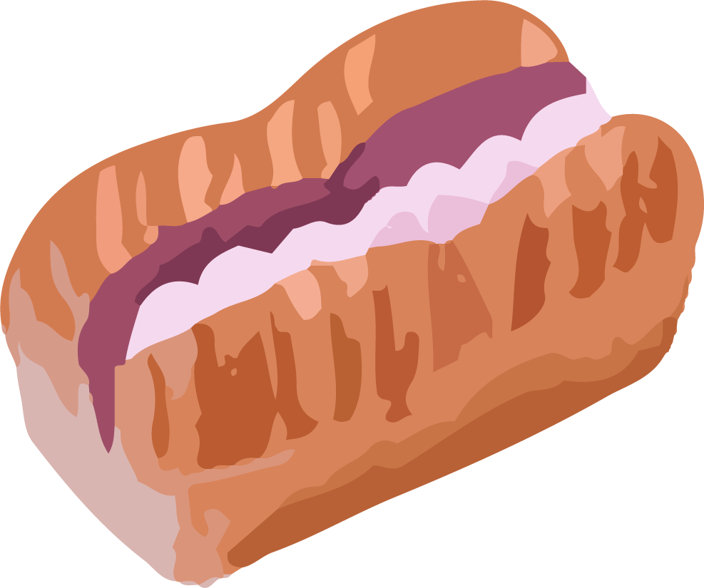 bread art drawing with watercolor vector