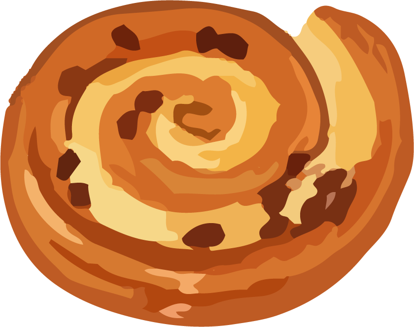 bread art drawing with watercolor vector