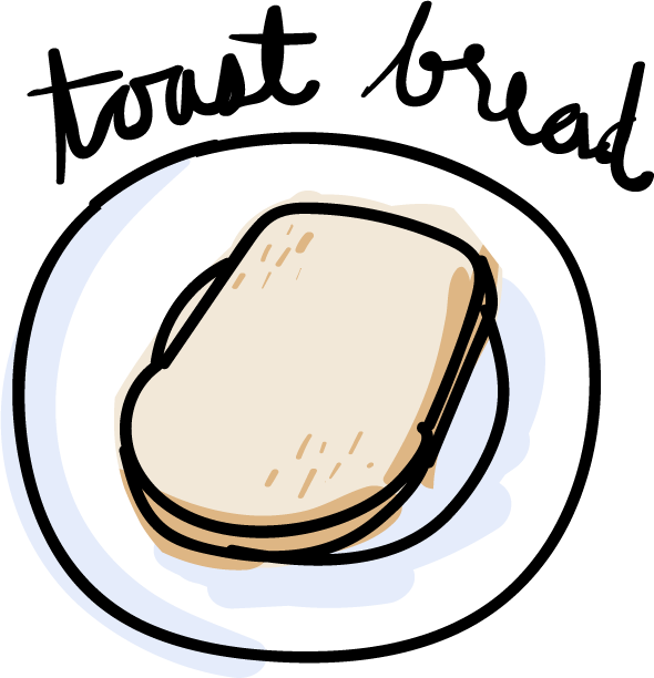 bread drawing style food collection