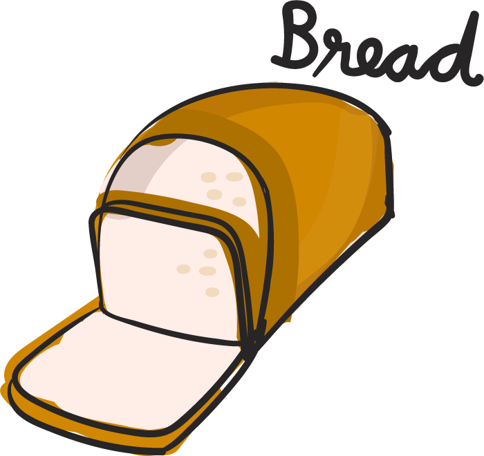 bread drawing style food collection featuring realistic loaf design for culinary art