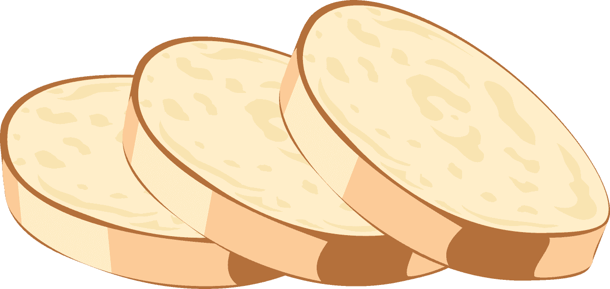 bread slices food pyramid representation for nutritional health in meal planning