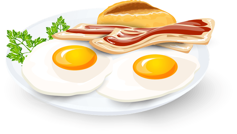 breakfast brekfast time realistic pictograms poster