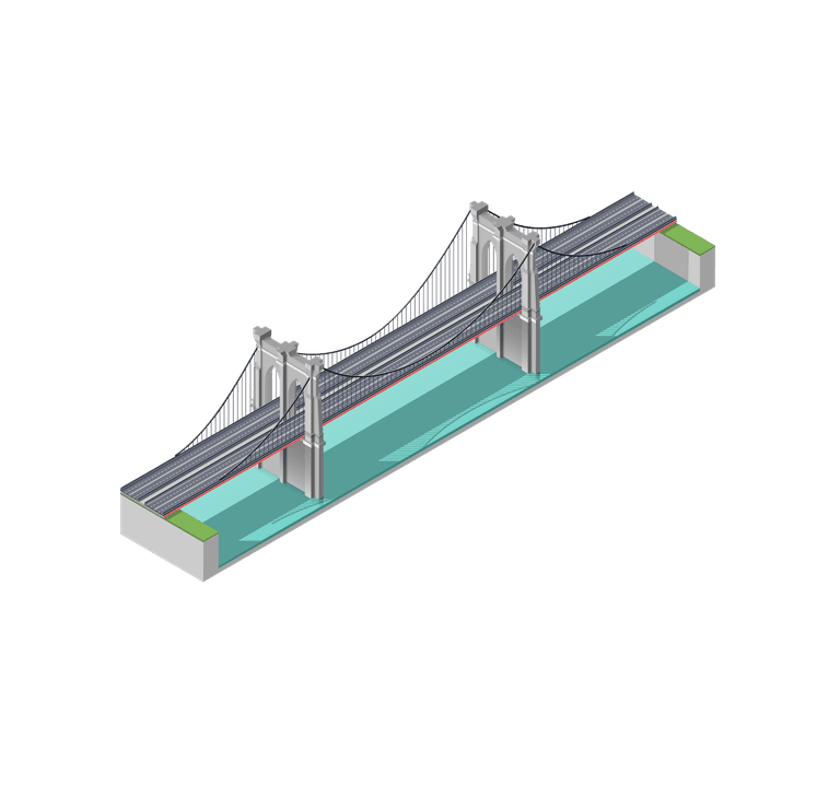 bridge bridges isometric set featuring detailed architectural elements for urban planning projects